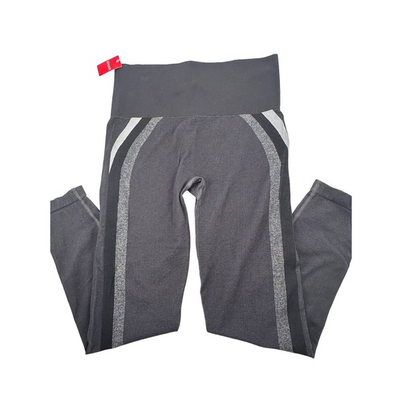 SPANX Seamless Track Stripe Leggings Graphite Dust Size X-Large New with tags - Picture 5 of 13